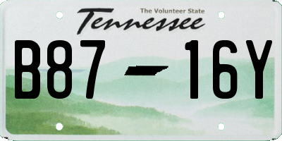 TN license plate B8716Y