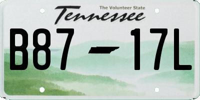 TN license plate B8717L