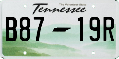 TN license plate B8719R