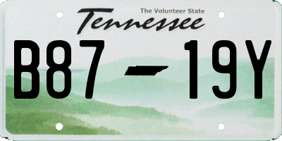 TN license plate B8719Y