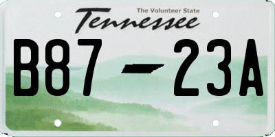 TN license plate B8723A