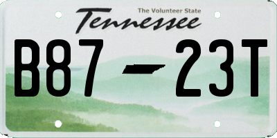 TN license plate B8723T
