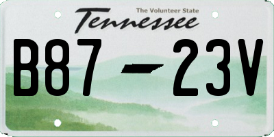 TN license plate B8723V