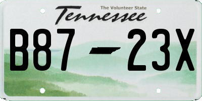TN license plate B8723X