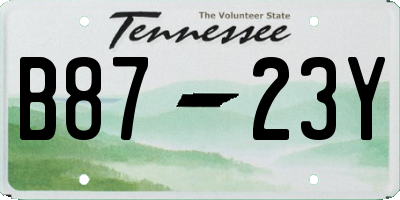 TN license plate B8723Y