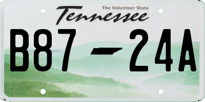 TN license plate B8724A