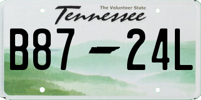 TN license plate B8724L