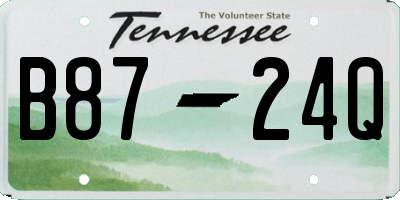 TN license plate B8724Q