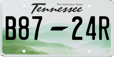 TN license plate B8724R