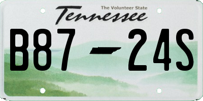 TN license plate B8724S