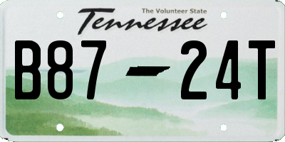TN license plate B8724T