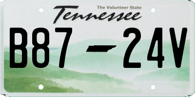 TN license plate B8724V