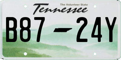 TN license plate B8724Y