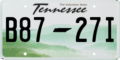 TN license plate B8727I