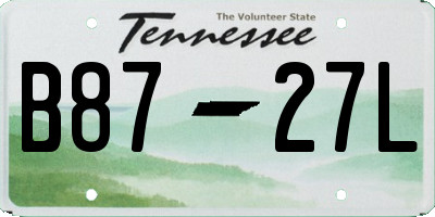 TN license plate B8727L
