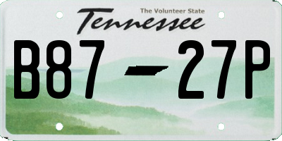 TN license plate B8727P
