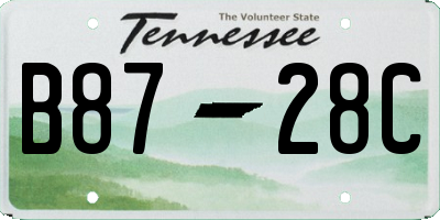 TN license plate B8728C