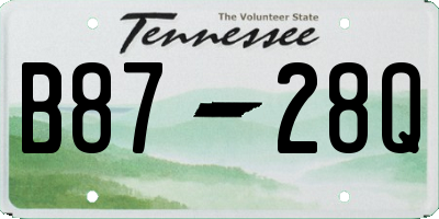 TN license plate B8728Q