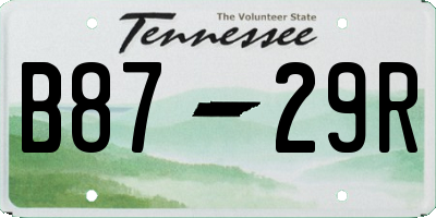 TN license plate B8729R
