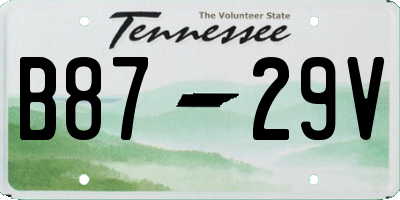 TN license plate B8729V