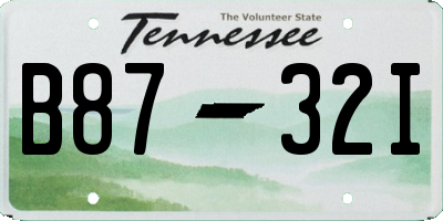 TN license plate B8732I