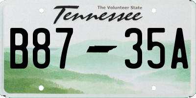TN license plate B8735A