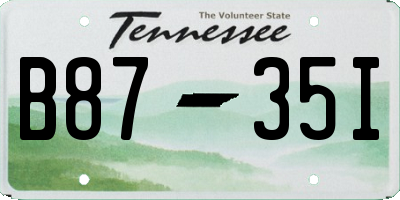 TN license plate B8735I
