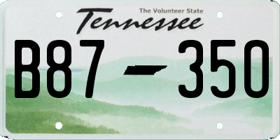 TN license plate B8735O