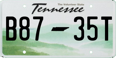 TN license plate B8735T