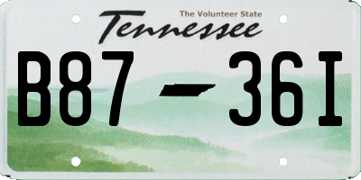 TN license plate B8736I