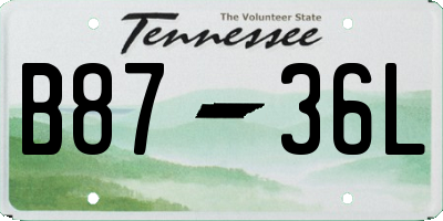 TN license plate B8736L
