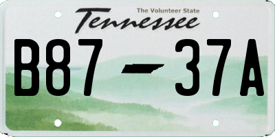TN license plate B8737A