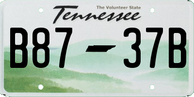 TN license plate B8737B