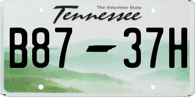 TN license plate B8737H