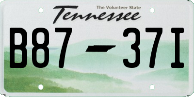 TN license plate B8737I