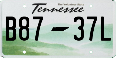 TN license plate B8737L