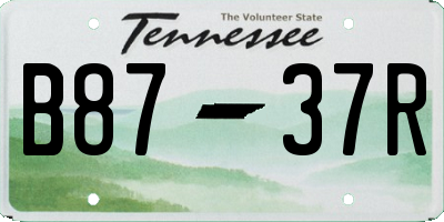 TN license plate B8737R