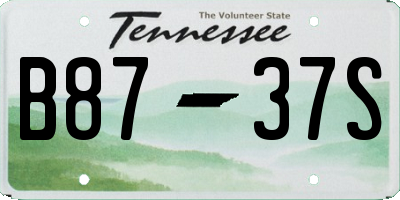 TN license plate B8737S