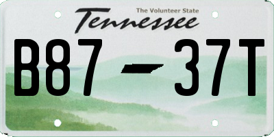 TN license plate B8737T
