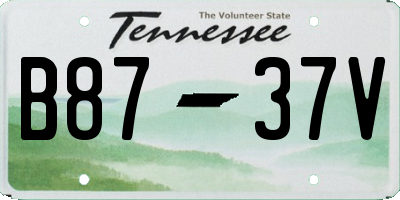 TN license plate B8737V