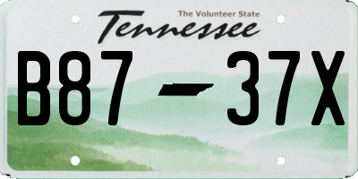TN license plate B8737X