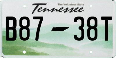 TN license plate B8738T