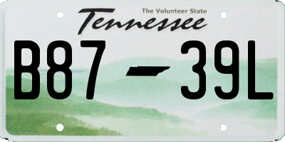 TN license plate B8739L