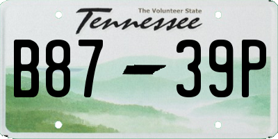 TN license plate B8739P