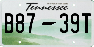 TN license plate B8739T