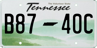 TN license plate B8740C