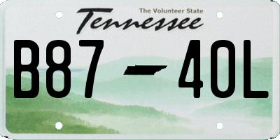 TN license plate B8740L