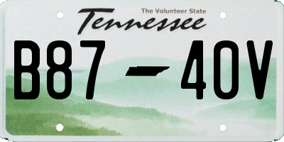 TN license plate B8740V