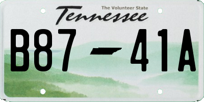 TN license plate B8741A