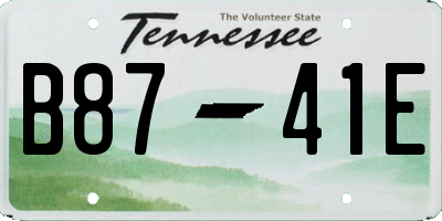 TN license plate B8741E